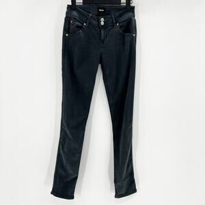 Hudson Women's Dark Gray Collins Mid Rise‎ Skinny Denim Jeans Size 25